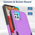 thumbnail image 3 of YEYKX Defender Case for Samsung Galaxy A42 6.6'' Heavy Duty 1 in 1 Design Rugged Full Body Dustproof Shockproof Bumper Non-Slip Protective Cover,Purple,For Galaxy A42, 3 of 5