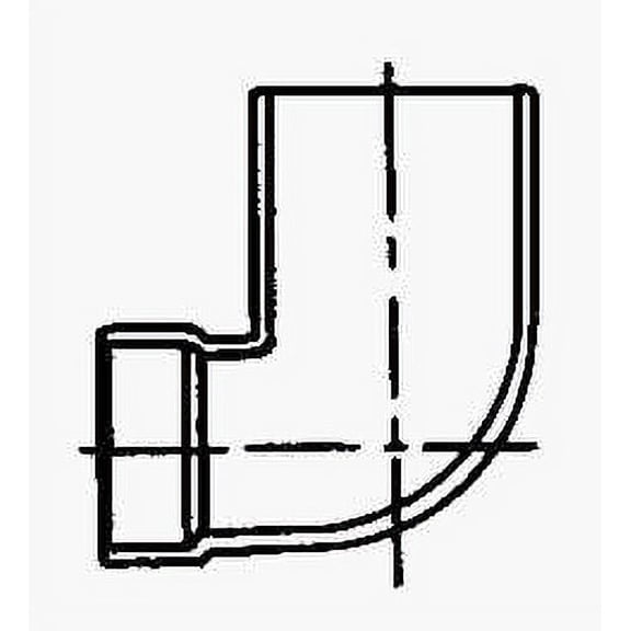 Charlotte Pipe Schedule 40 4 in. Hub x 3 in. Dia. Spigot ABS Elbow