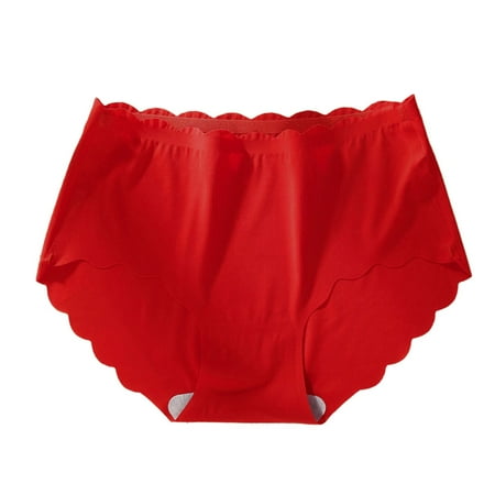 

Luiyenes Women Solid Color Triangle Ice Silk Seamless Mid Waist Breathable Panties