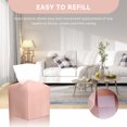 thumbnail image 2 of Boîte à Mouchoirs Style Simple Rouleau Carré en PU Imperméable Forme Carrée Conteneur de Papier Fournitures de Restaurant Chambre Salon Accessoires de Cuisine Rose, 2 of 8