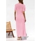 thumbnail image 2 of Vestido PRETTYGARDEN 2025 Verano Maxi Rosa Calado L, 2 of 6