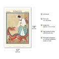 thumbnail image 2 of Fashion Magazine - February 1923 - Woman Feeding a Chinese Dragon - Vintage Magazine Cover by George Wolfe Plank c.1923 - Master Art Print (Unframed) 12in x 18in, 2 of 4
