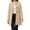 Khaki, variant on cocolona Womens Winter Overcoat Long Sleeve Stand Collar Pea Coat Fashion Casual Solid Color Mid Length Trench Coat Outwear