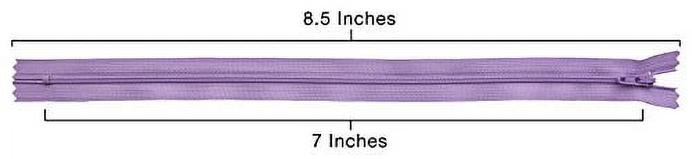 YKK #3 Coil Zipper, 7 inch Length, Lavender 553 (100 Pack)