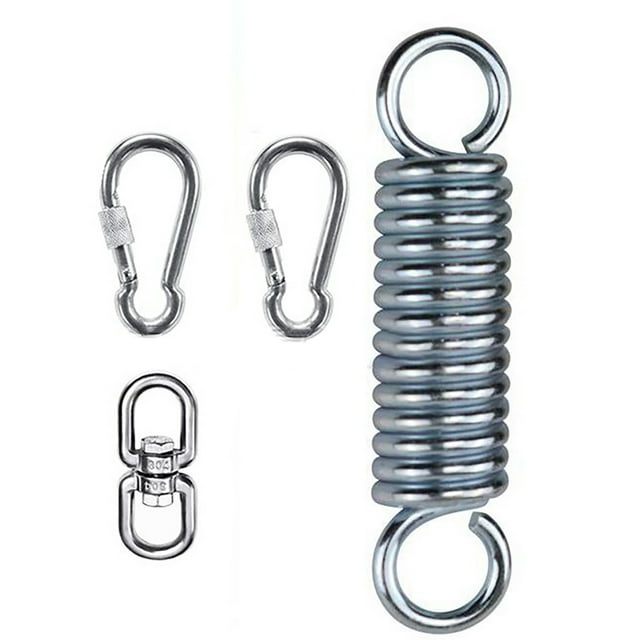 Ensemble de Crochets à Ressort pour Balançoire de Qualité Supérieure, Résistant à la Corrosion, pour Chaises Hamac et Balançoires, Crochet Pivotant à 360°