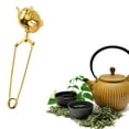 thumbnail image 1 of Oleegame 1PC Sink Drain Filter Cover Tea Infuser Long Handle Strong Construction Stainless Steel Food Grade Materials Home Infuser Drip For Office Tea Yellow, 1 of 3