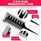 thumbnail image 2 of 3 Pieces 3 Way Hair Slicing Comb Braid Slicing Foil Comb Styling Hair Coloring Comb For Hair Coloring, Micro Braiding, 2 of 4