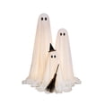 thumbnail image 2 of Sruoe 3 Pack Light Up Standing Fabric Ghost Yard Decorations, Witch Hat White Ghost Ornament, Kid Friendly Cute Halloween Decor For Front Porch Indoor Fall Home Layout, 2 of 7