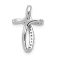thumbnail image 3 of Real 14kt White Gold 1/15ct. Diamond Cross Pendant; for Adults and Teens; for Women and Men, 3 of 4