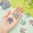 thumbnail image 2 of 12pcs Maple Leaf Pendants Multi-Color Tree Leaves Charms Pendants Alloy Enamel Pendants 39x33mm, 2 of 9