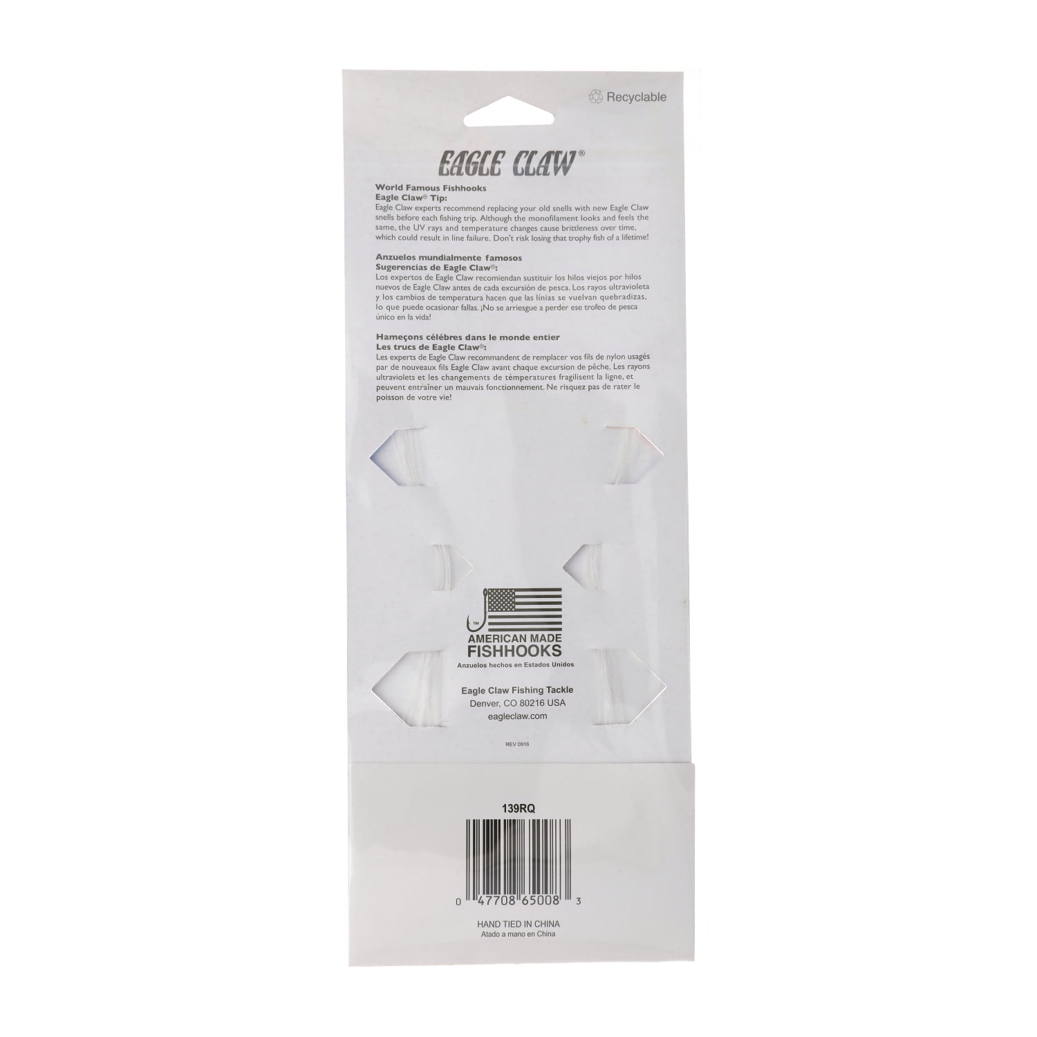 Eagle Claw 139RQH Snelled Baitholder Hook Assortment, Red, 24 Pack