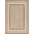 thumbnail image 2 of JONATHAN Y TSN208D-4 Beckett Classic Casual Border Stripe Cream/Brown 4 ft. x 6 ft. Indoor/Outdoor Area Rug, 2 of 10