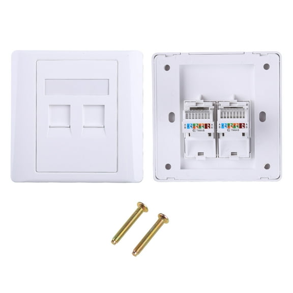 YIEMEEN 86 Type Computer Socket Panel CAT5E Network Module RJ45 Cable Interface Outlet