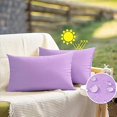 thumbnail image 1 of Chenchen 12x20 Outdoor Waterproof Throw Pillow Covers Set of 2 Decorative Turquoise Outside Patio Furniture Cushion Cases Decor for Garden Bench Porch Couch Tent,Purple, 1 of 1