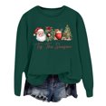 thumbnail image 1 of WEAIXIMIUNG Sweat-Shirt Blanc pour Femmes Mode Hiver Imprimé Festif de Noël Col Rond, 1 of 3