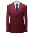 thumbnail image 2 of Gubotare Big And Tall Jacket Suit Business Wedding Party Jacket Suit And Pants Coat (RD2, XXXXL), 2 of 3