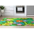 thumbnail image 2 of Home Decor Rug, Pattern Rug, Nursery Rug, Personalized Gifts, Groovy Tangerine Flower Rugs, Trippy Danish Rug, Floral Rug, Colorful Rug, 5.2'x7.5' - 160x230 cm, 2 of 8