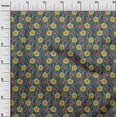 thumbnail image 2 of oneOone Cotton Poplin Fabric Leaves & Floral Block Print Fabric BTY 56 Inch Wide, 2 of 5