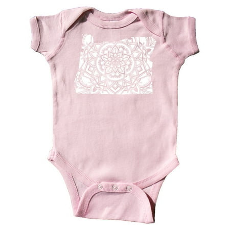 

Inktastic Oregon Silhouette Mandala Gift Baby Boy or Baby Girl Bodysuit