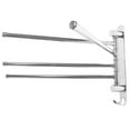 thumbnail image 3 of WRISTBIQUE Stainless Steel Bathroom Towel Holder with 4 Swivel Rods and Hooks Wall-Mounted Organizer, 3 of 7