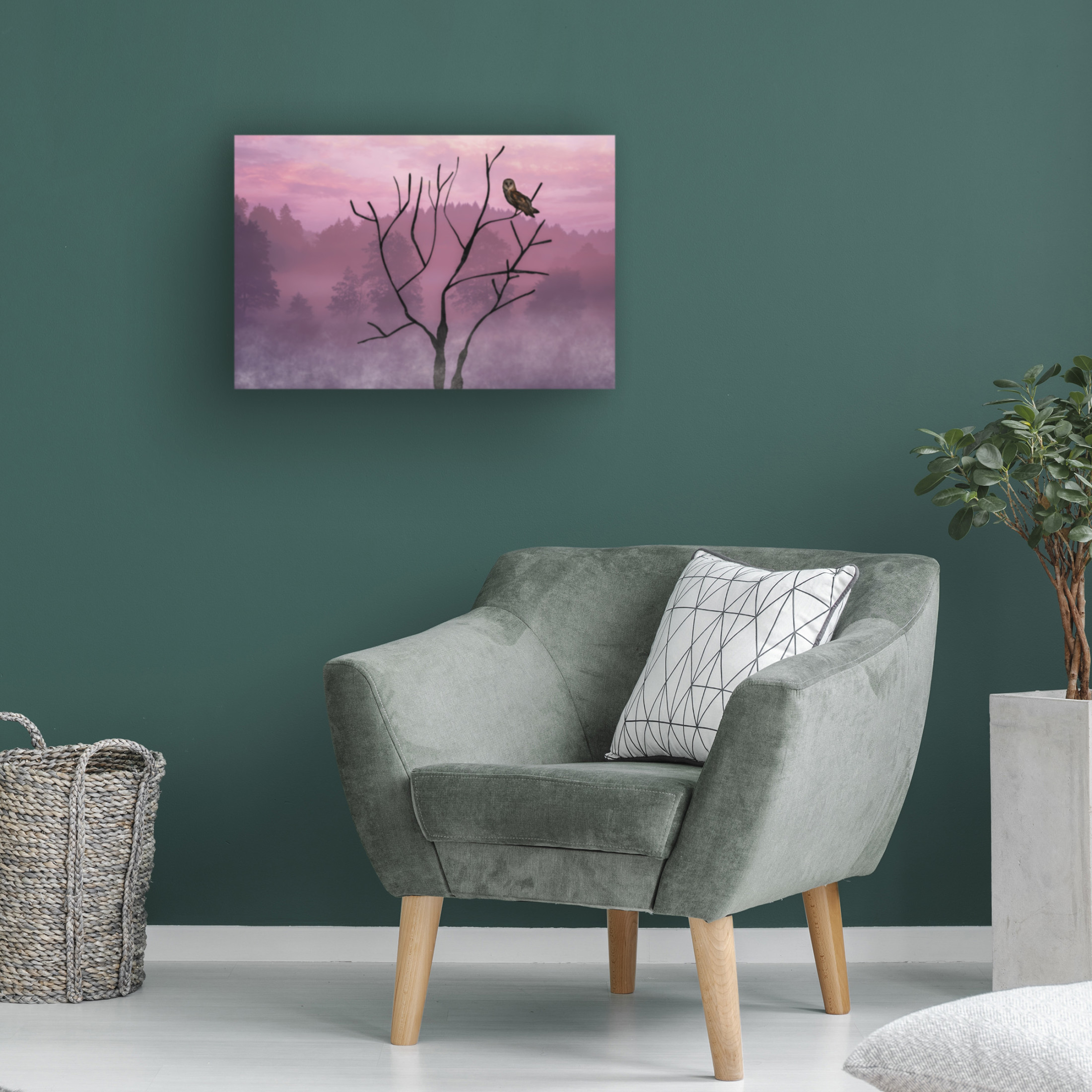 Trademark Fine Art Barbara A Fletcher Pink Sky in the Morning Canvas Wall Art