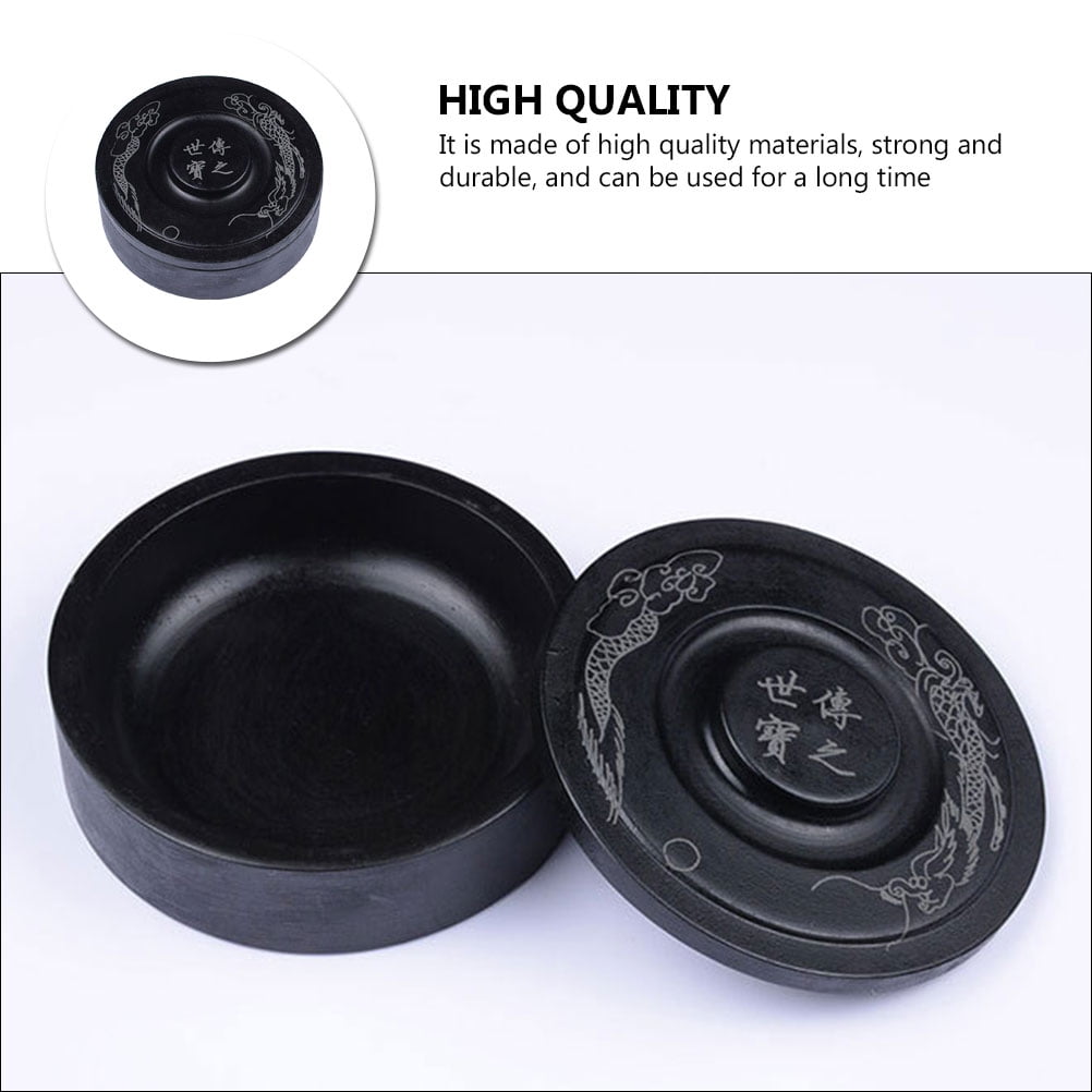 FOMIYES Practical Drawing Inkstone Black Strong and Desk Decor