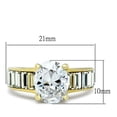 thumbnail image 2 of Luxe Jewelry Designs Women's Stainless Steel IP Gold Ring with AAA Grade CZ in Clear - Size 7, 2 of 4