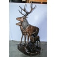 thumbnail image 3 of Life Size Bronze Deer Family Sculpture for Outdoor Display 48" x 50" x 81"H, 3 of 10