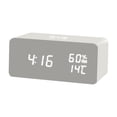 thumbnail image 2 of Lipstore Réveil Numérique Horloge Électronique Station de Recharge Réglage Horloge de Bureau Blanc, 2 of 8