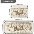 thumbnail image 3 of GZHJMY Kitchen Rugs 2 Piece Waterproof Non Slip Kitchen Mat Western Desert Cowboy Kitchen Rug Set for Sink Office Kitchen Cafe, 19.7"x47.2"+19.7"x27.6" Carpet Runner, 3 of 7