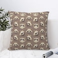 thumbnail image 4 of Yiaed Raccoon Print Pillow Covers Super Soft Decorative Square Throw Pillow Covers Case Cushion Covers for Sofa Couch Bedroom Car Decor（No pillow core）-22"x22", 4 of 7