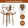 thumbnail image 5 of FANCROU 26 inch Swivel Counter Height Bar Stools Set Of 4, PU Leather Seat With Bentwood Back And Legs, White, 5 of 8