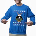 thumbnail image 2 of Christmas Sweatshirt, Men's Funny Cool Cows Christmas Sweatshirt, Holiday Ugly Sweater, Festive Crewneck for Parties & Cow Lovers, 2 of 5