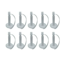 Polygem White Surface Injection Ports with Caps, 10-pack – for Epoxy Concrete Crack Repair