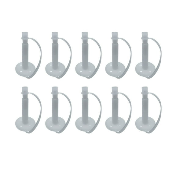 Polygem White Surface Injection Ports with Caps, 10-pack – for Epoxy Concrete Crack Repair