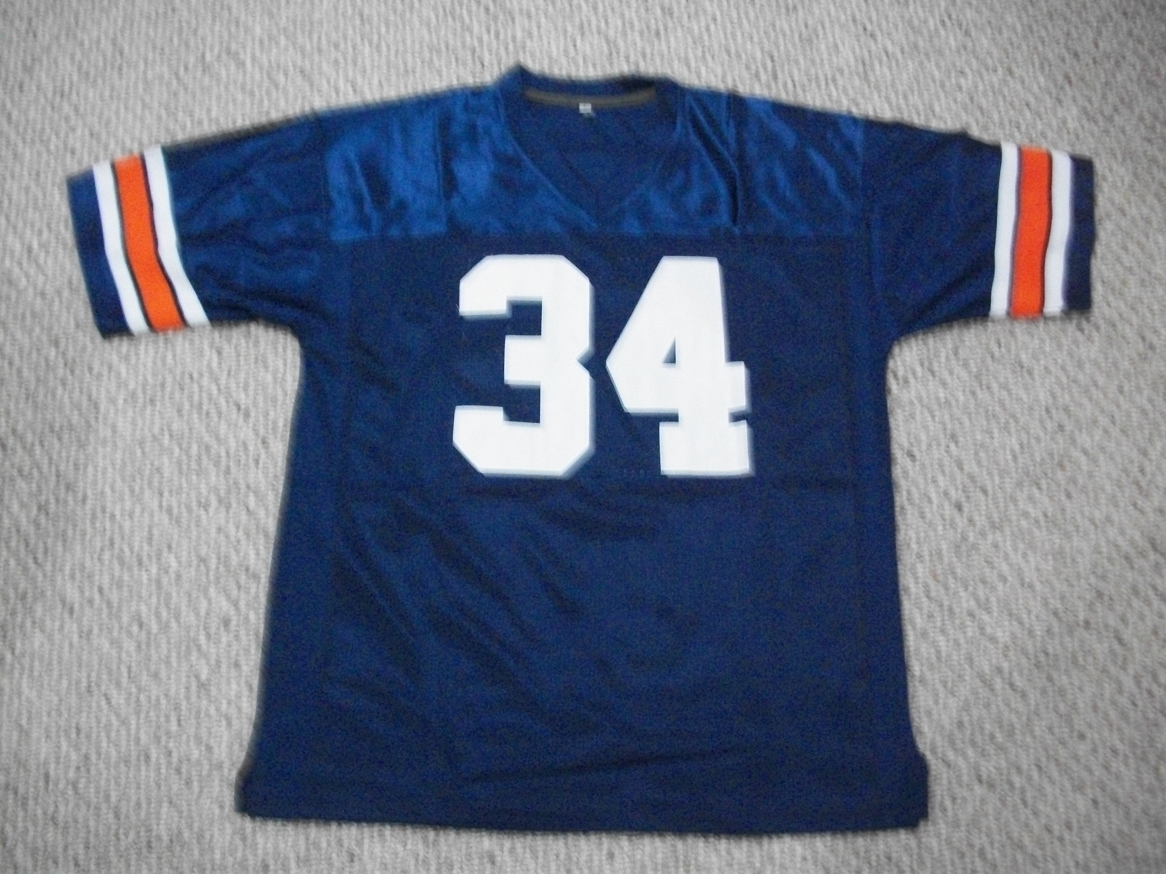 Unsigned Bo Jackson Jersey #34 College Custom Stitched Navy New
