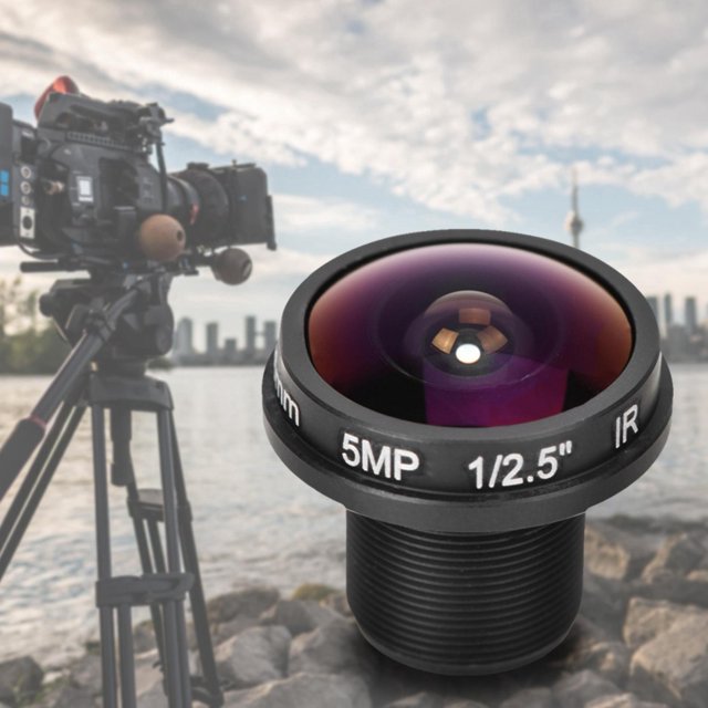 Nueva Placa de 18 Mm Fisheye View CCTV Gran Angular Timbre Inalámbrico Cámara 180 Lente HD 5mp Cámara