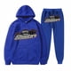 thumbnail image 1 of Womens Plush Long Sleeved Pants Loose Fitting Pullover With Letter Print And Rope Hoodie Two-piece, 1 of 2