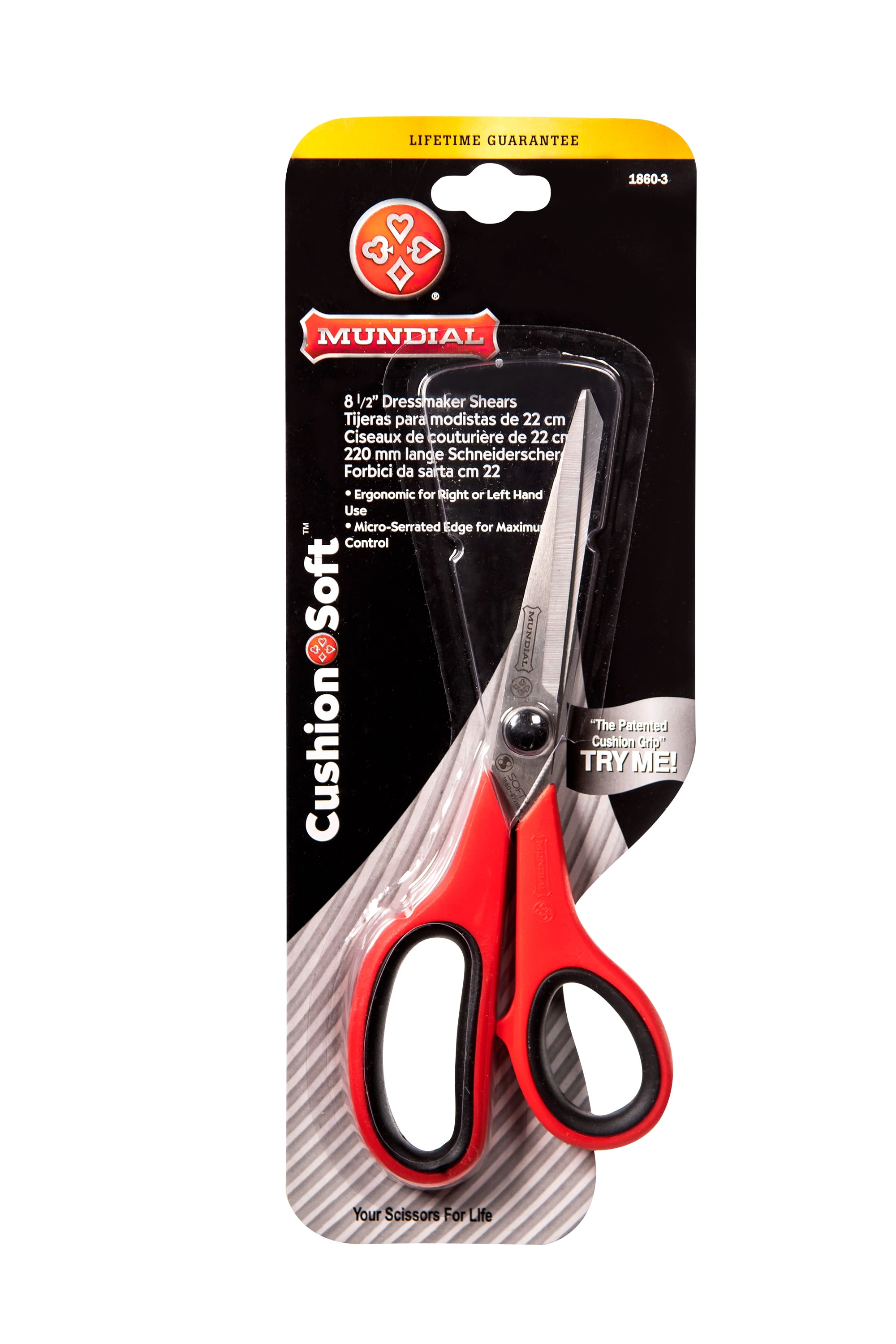 Mundial 8.5" Red Cushion Soft Dressmaker Shears