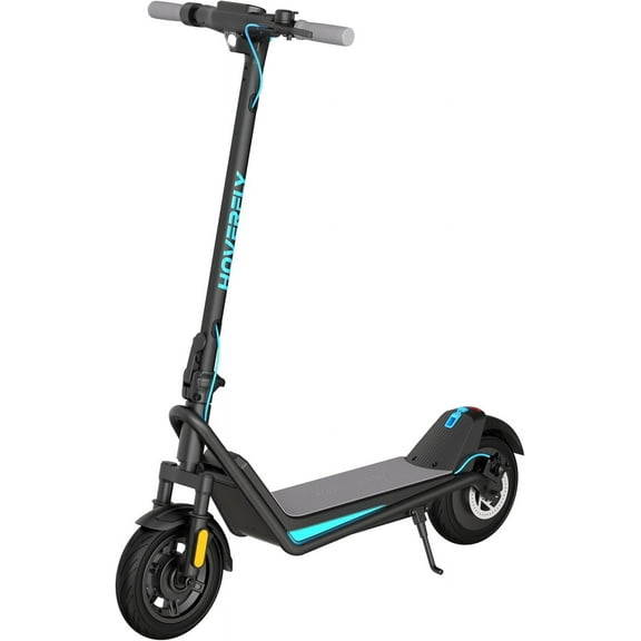 Hoverfly X3 Adult Electric Scooter with 10" Solid Tire 20Mph Speed Dual Suspension Electric Code Lock, 500W Portable Foldable Commuting Escooter