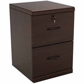 2 Drawer Vertical Wood Lockable Filing Cabinet Espresso Walmart Com