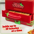 thumbnail image 3 of Taco Tuesday Tamales Steamer and Food Warmer with Three Position Cooking Dial, Red, 3 of 5