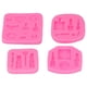 thumbnail image 3 of Moldes De Silicona, Molde De Fondant De Silicona De Grado Alimenticio, Herramientas De Maquillaje, 4 Piezas, Diseño Antiadherente Ampliamente Utilizado Para Pasteles, 3 of 7