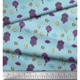 thumbnail image 3 of Soimoi Blue Rayon Crepe Fabric Fan & Chinese Lamp Home Decor Print Fabric by Yard 46 Inch Wide, 3 of 3