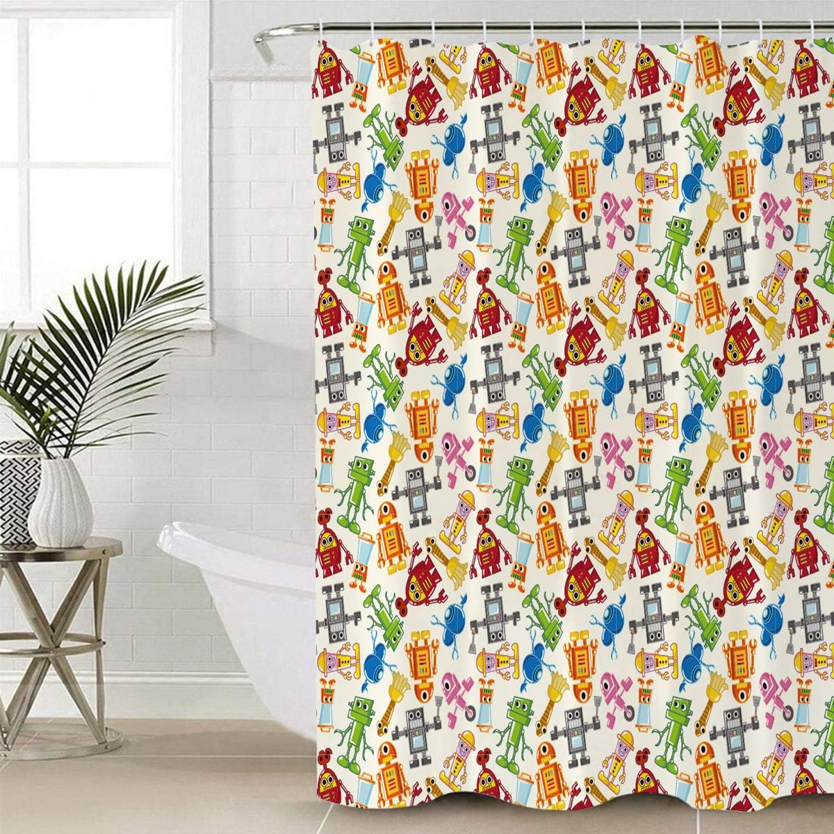 SPXUBZ Shower Curtain 72" Wx72 H Shower Curtain Liner, Colorful Cute