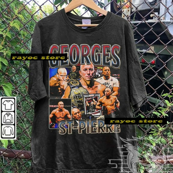 Georges St Pierre Vintage 90s Bootleg Style T-Shirt, Retro Georges St Pierre Shirt, Gift For Women and Men Unisex Tee