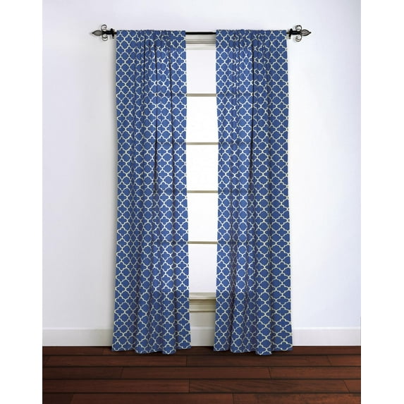 Rizzy Home Moroccan Cotton Window Panel 42X84 in Blue Color