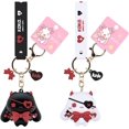 thumbnail image 1 of Keychain for Women Star-Moon Rabbit Key Ring Demon Rabbit Charm Bag Accessory Lovers Best Friend Gift, 1 of 5