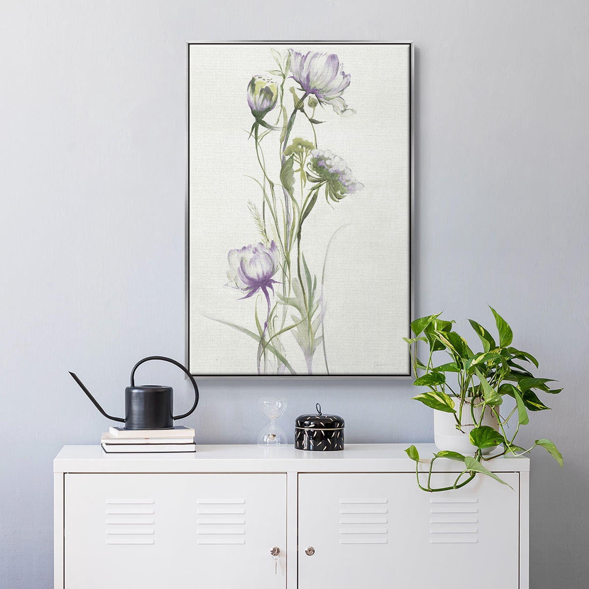 Late Summer Wildflowers I V30 Framed Premium Gallery Wrapped Canvas - Ready to Hang