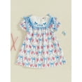 thumbnail image 2 of Okbabeha Toddler Baby Girl 4th of July Outfits Infant Ruffle USA Flag Fourth of July Dress Summer Independence Day Clothes, 2 of 8